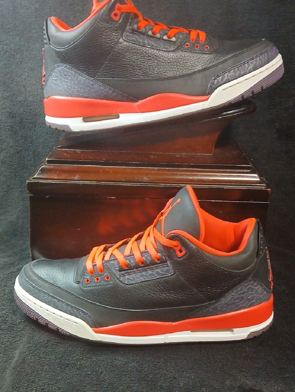 Air Jordan 3 Retro  "CRIMSON"  Mens Size-13 100% AUTHENTIC!!
